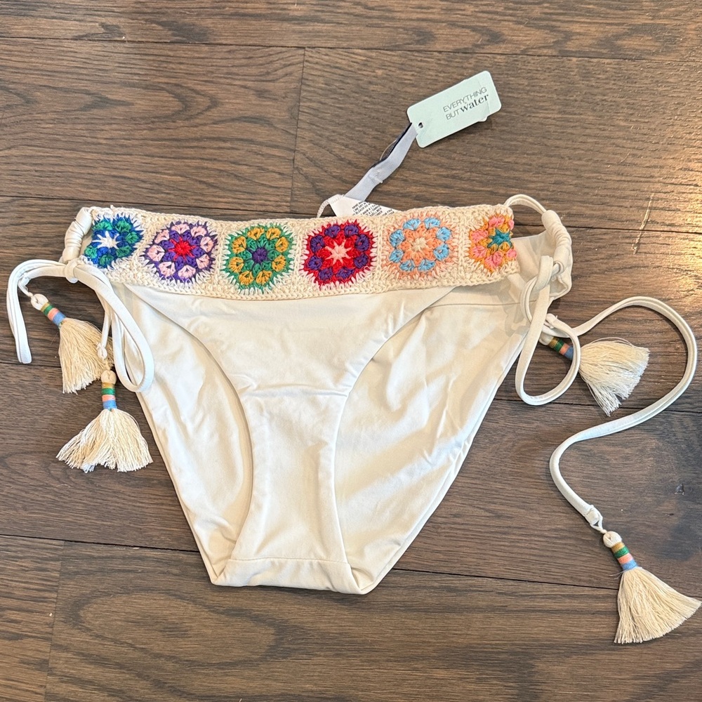 Crochet Floral Bikini Bottom